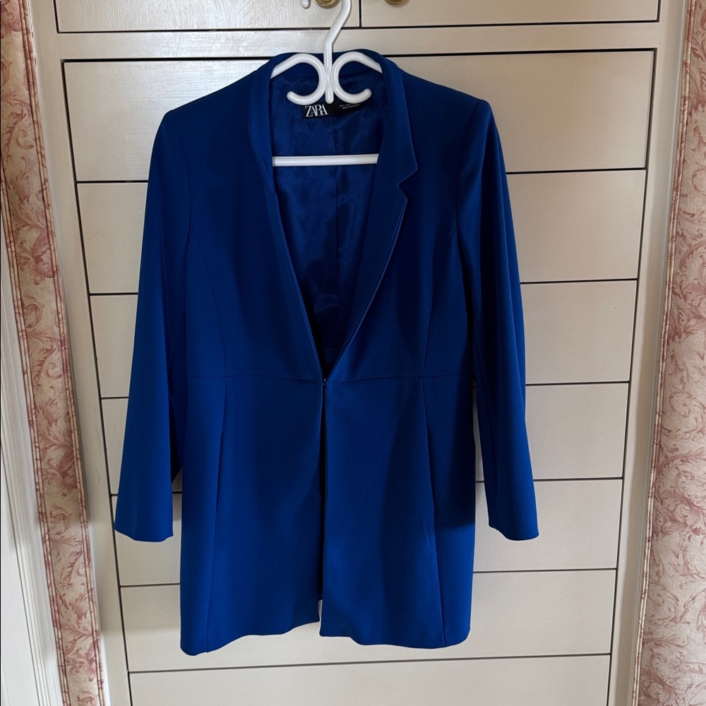 Zara Royal Blue Long Blazer